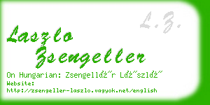 laszlo zsengeller business card